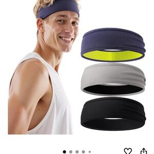 Amazon Men's Headband Set - Navy, Gray, Black